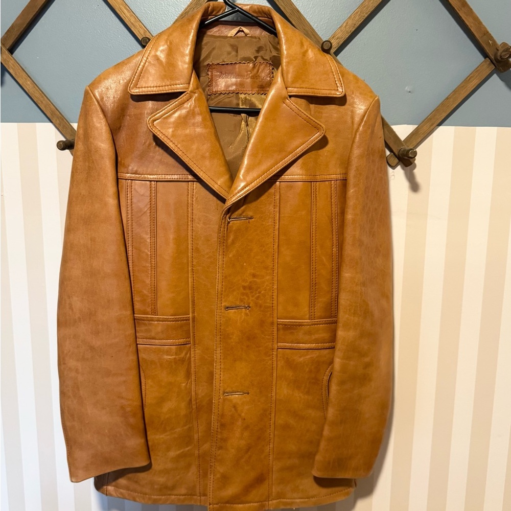Men's Tan Leather Jacket